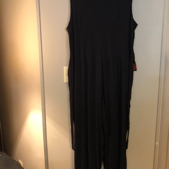 Jamie Brooke black and floral jumpsuit Size 16 - Picture 11 of 11